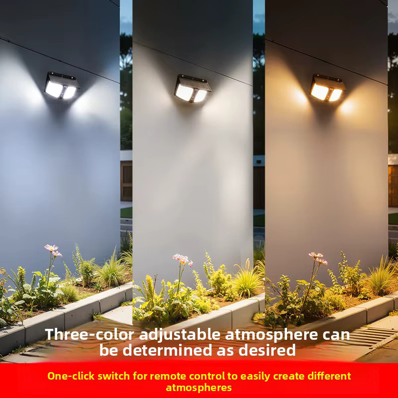 Intelamp Solarleuchten für den Außenbereich mit Radarsensor und 3 Modi, wasserdichte IP65 Wandleuchte in Schwarz für Garten, Hof und Garage - Bild 5