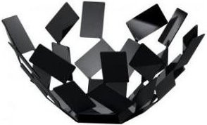 Alessi La Stanza dello Scirocco Obstschale Schwarz B: 27,3 cm, T: 27,3 cm, H: 13,0 cm - Bild 1