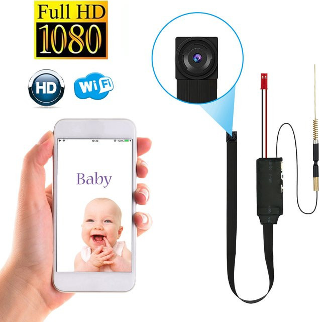 Virwir Mini WiFi Kamera 1080P HD Video Recorder mit Bewegungserkennung und Remote View in Schwarz - Bild 1