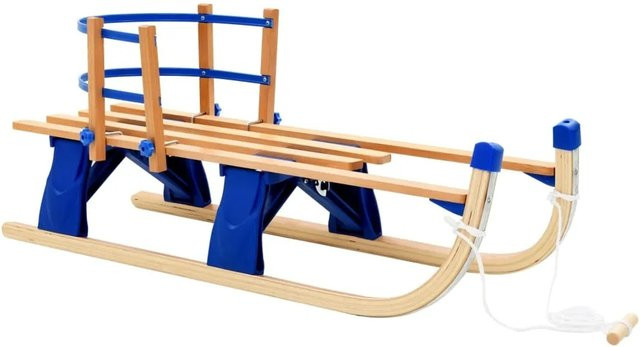 vidaXL Klappschlitten mit Rückenlehne aus Holz 119 cm - Bild 1