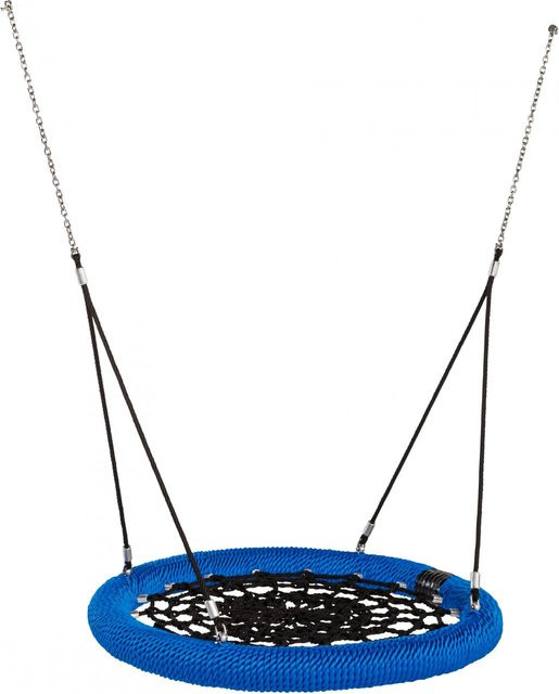 Nestschaukel ROSETTE von Spielturmking in Blau-Schwarz mit Zweipunktbefestigung, Durchmesser: 120 cm - Bild 1
