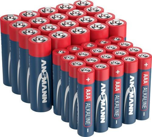 Ansmann Batterie-Set Micro und Mignon in Multicolor, 40 Stück - Bild 1
