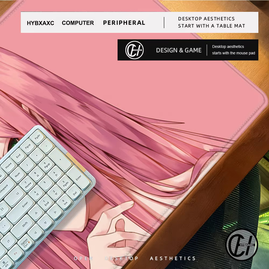 HYBXAXC Gaming Mauspad Anime Zero Two in Schwarz für PC und Laptop - Bild 5
