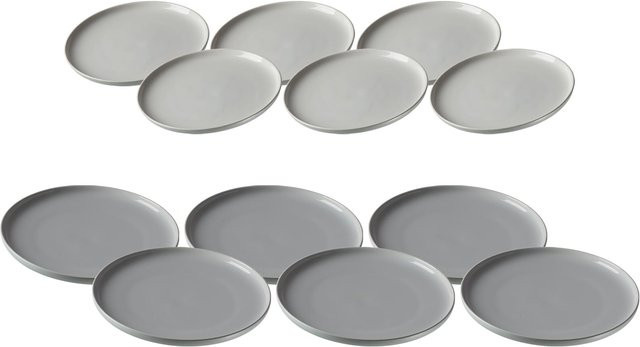 Ritzenhoff & Breker Tafelservice Jasper 12er Set aus Porzellan in Grau - Bild 1