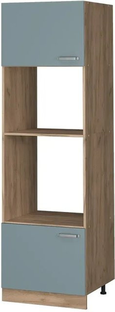 Vicco Mikrowellenschrank R-Line Küchenregal in Blau-Grau und Eiche, B/T/H: 60 x 44,83 x 207 cm - Bild 1