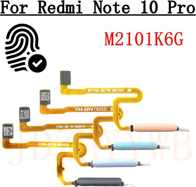 Xiaomi Redmi Note 10 Pro Ersatz Flex Kabel für Fingerabdrucksensor, Power-Taste und Menütasten in Grün - Bild 1