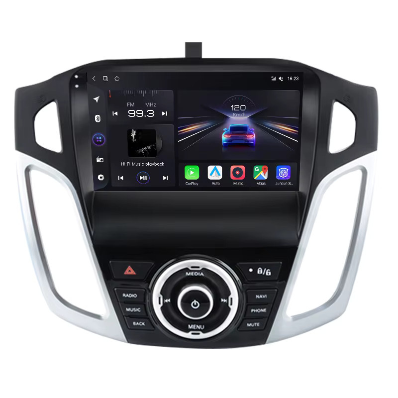 Junsun Autoradio mit KI-Sprachsteuerung für Ford Focus 3 MK3 2011-2019, 2DIN Android Radio mit kabellosem CarPlay, Android Auto, Bluetooth, GPS und DAB+ in Schwarz - Bild 5