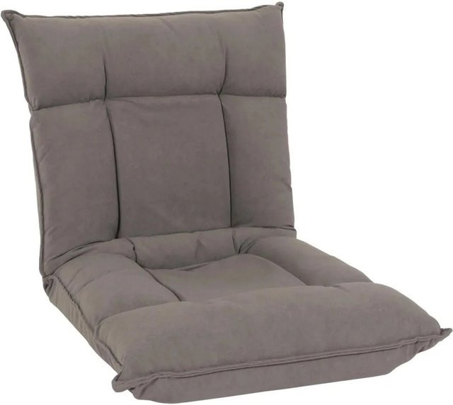 MCW Bodensessel MCW-N44 Relaxsessel aus Samt in Dunkelgrau mit 6 Relaxpositionen und Metallgestell - Bild 2