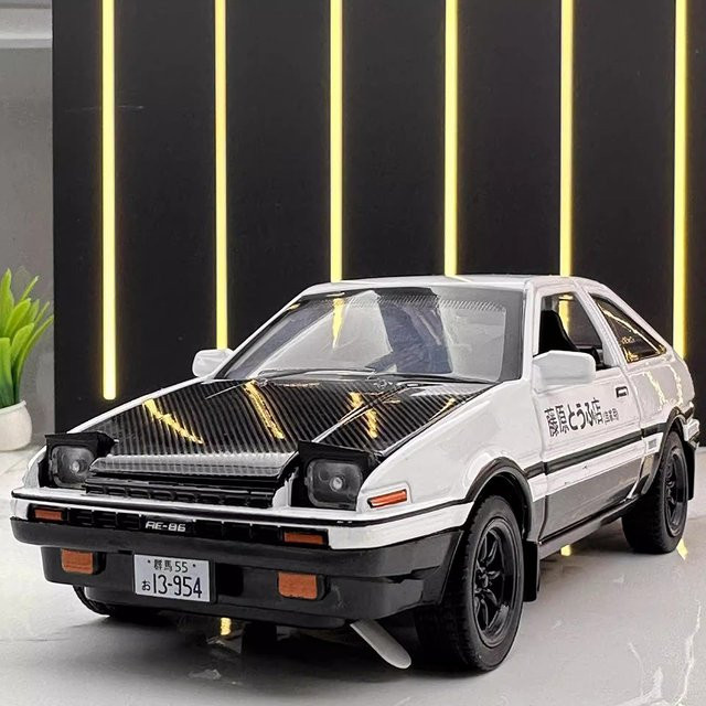 MAKEDA AE86 Oldtimer-Spielzeugmodell, 1:30, Metall, Licht und Sound - Bild 1