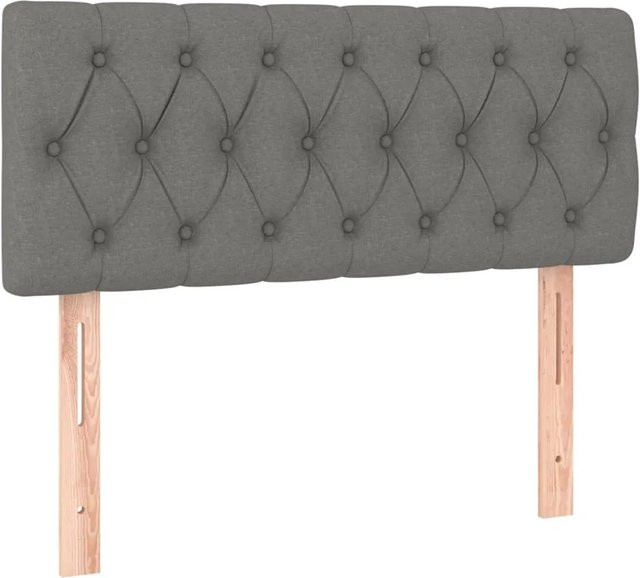 vidaXL LED Kopfteil Dunkelgrau mit USB-Ladeanschluss und integrierter Beleuchtung, B/T/H: 90 x 7 x 78/88 cm - Bild 1