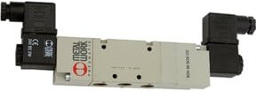Riegler 5/3-Wegeventil elektropneumatisch mit belüfteter Mittelstellung in Grau, G 3/8, 24 V DC - Bild 1
