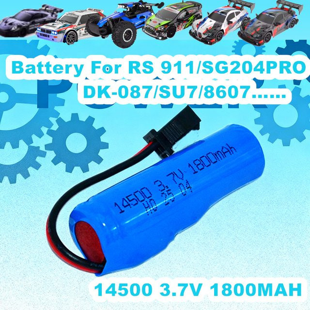 PYLRC 14500 Li-Ion Akku 3,7 V 1800 mAh Blau für RC Fahrzeuge 1:16 1:20 1:24 - Bild 1
