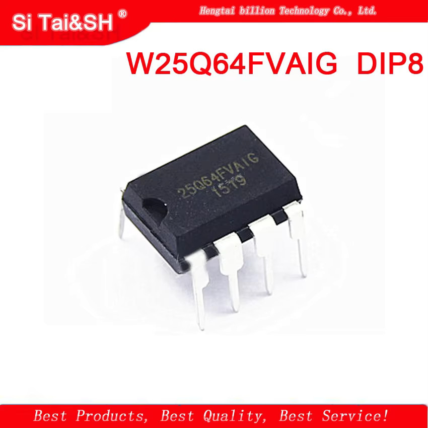 5er Set Si Tai&SH W25Q64FVAIG W25Q64BVAIG W25Q64 Flash Speicher Chip DIP8 in Schwarz - Bild 2
