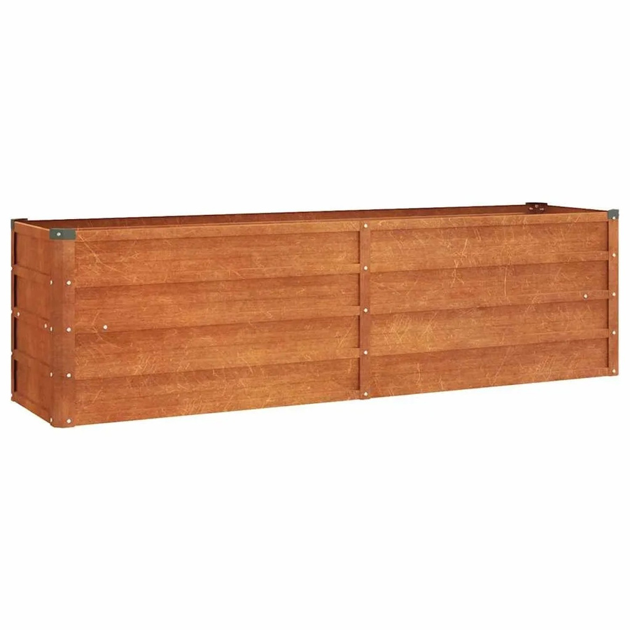 vidaXL Hochbeet aus Cortenstahl in Braun, B/T/H: 160 x 40 x 45 cm - Bild 2