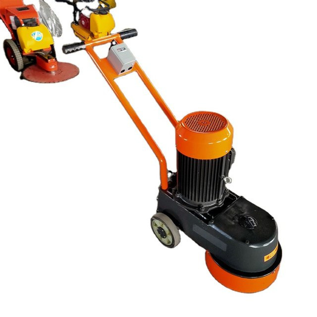 Automatische Terrazzo-Maschine zur Bodenbearbeitung als Schleif- und Poliermaschine für Betonböden in Orange - Bild 1