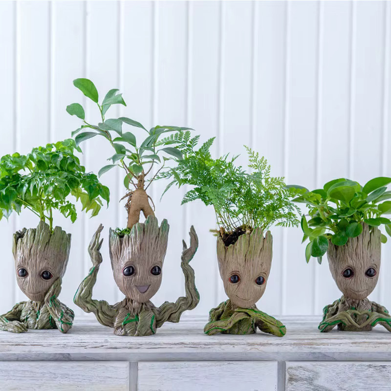 MINISO Groot Anime Action Figur Multifunktions Blumentopf und Stifthalter in Braun - Bild 4