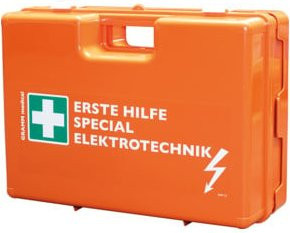 GRAMM medical Verbandkoffer Special Elektrotechnik in Orange aus Kunststoff, B/T/H: 42,0 x 33,0 x 15,0 cm - Bild 1