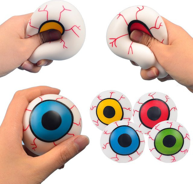 Datgo Augen-Stressball mit Langsamer Rückfederung, Fidget-Spielzeug, multicolour - Bild 1