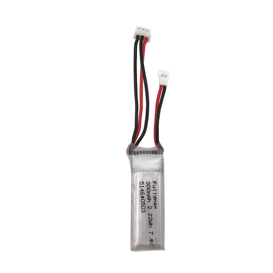 GAOLAG Lipo Batterie mit Ladegerät für WLToys RC Flugzeuge 7,4 V 300 mAh 25C 2S Ersatzteil-Set - Bild 2