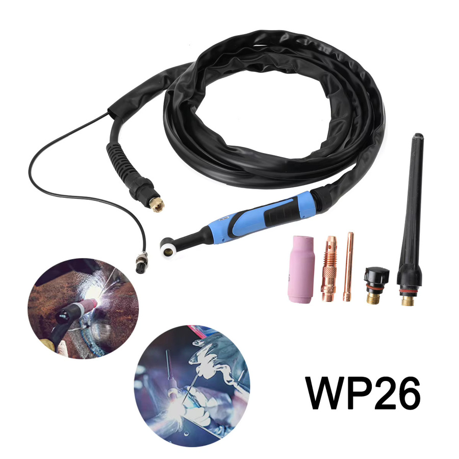 WELDINGER WIG-Schlauchpaket SRP 26 mit 4 m Länge für Schweißinverter HF mit Steckdose in Schwarz - Bild 2