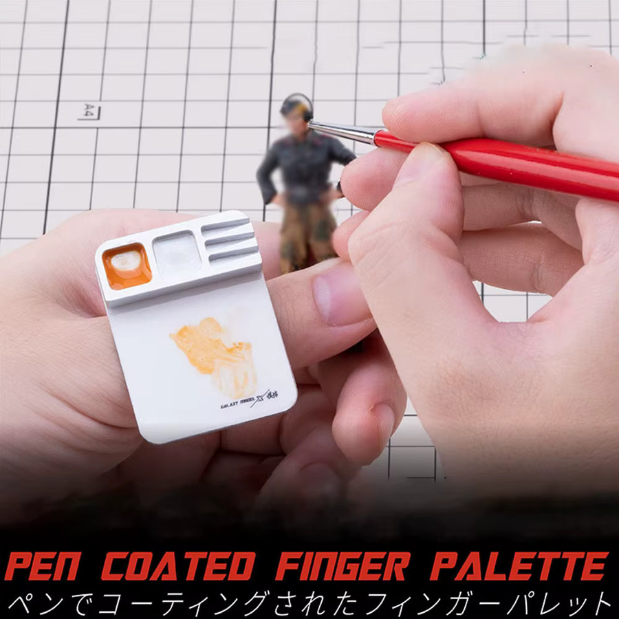 SANMERSEN Finger Palette, Modell Malerei Werkzeug, Weiß - Bild 2