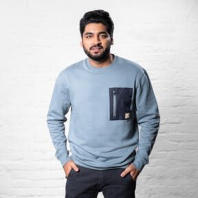 STIER Heavy Crew Sweater aus Bio-Baumwolle in Sedona Sage, Größe XL - Bild 1