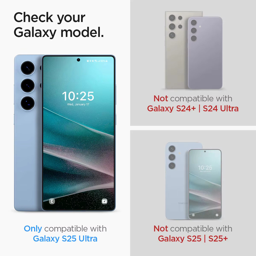 Spigen Original Glas.tR EZ Fit HD Displayschutzfolie aus gehärtetem Glas für Samsung Galaxy S25, S24 und S26 Ultra Plus, 2 Stück, transparent - Bild 4