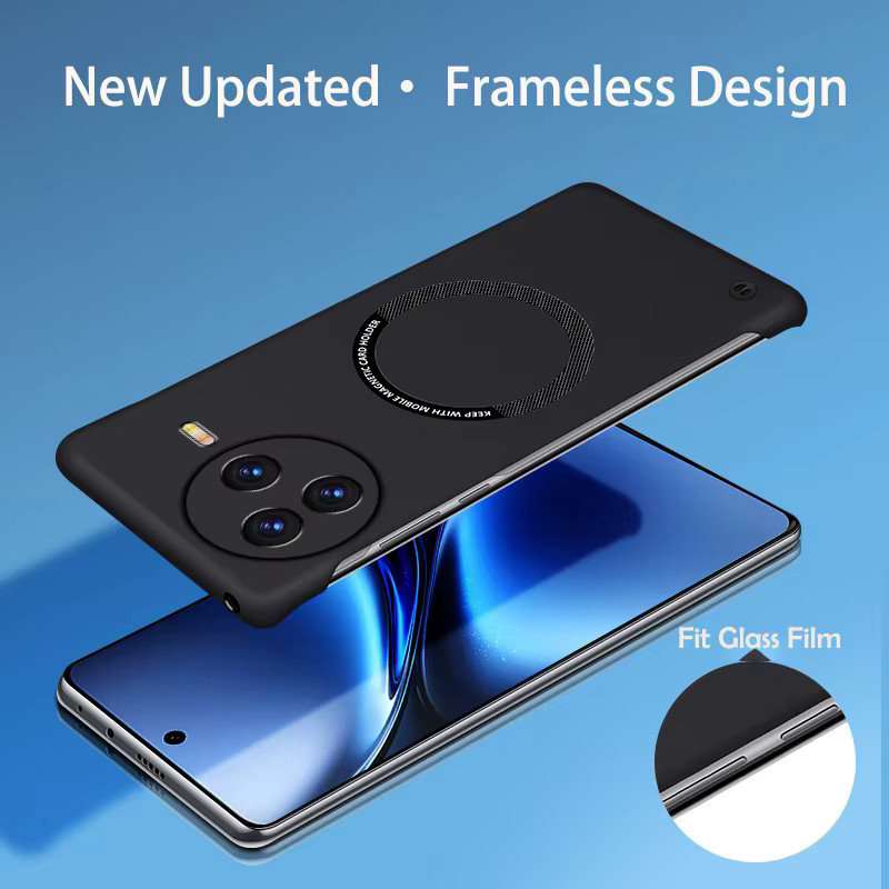 Ultradünne magnetische Handyhülle für Xiaomi Poco F7 Ultra F6 F5 F4 F3 X7 X6 Pro, rahmenloses und stoßfestes Design in Grün - Bild 3