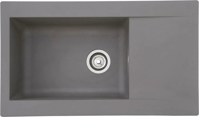 Respekta Einbauspüle Denver Mineralite in Betongrau, B/T: 86 x 50 cm - Bild 1