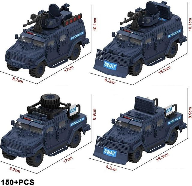 Militärs Riot Control Säbelzahn Gepanzertes Kommandoauto Off Roader, Bausteine Modellsets, ab 6 Jahren - Bild 1