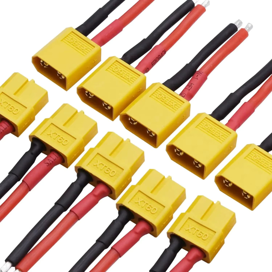 AOKIN XT60 Stecker Set mit 12/14 AWG Silikondraht in Gelb für RC Lipo-Batteriekabel und Drohnen - Bild 3