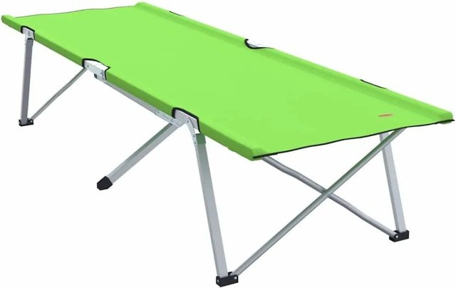 vidaXL Klappbares Schlafbett für Camping in Dunkelgrün, B/T/H: 194 x 62,5 x 42,5 cm - Bild 1