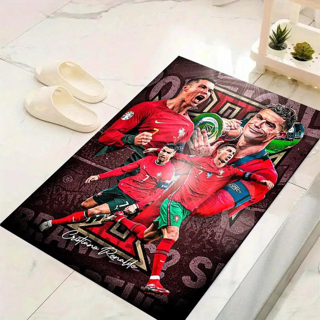 Ronaldo Teppich von Dear YuZong, rutschfeste Bodenmatte für Wohnzimmer, Schlafzimmer und Kinderzimmer, mehrfarbig, B/T: 60 x 90 cm - Bild 1