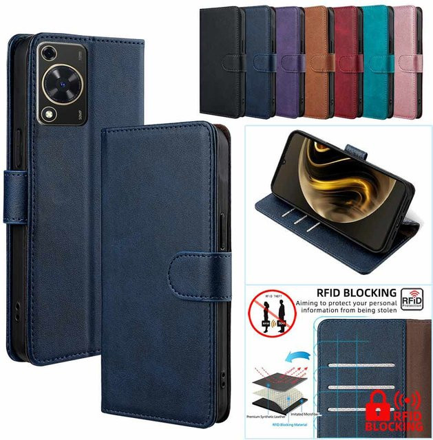 Magnetische Leder-Brieftaschenhülle für Huawei Nova 15 14 13 Pro 14i 13i Pura 80 70 Pro Plus Pura 80 Ultra Vollschutz-Cover in Gold oder Blau - Bild 1