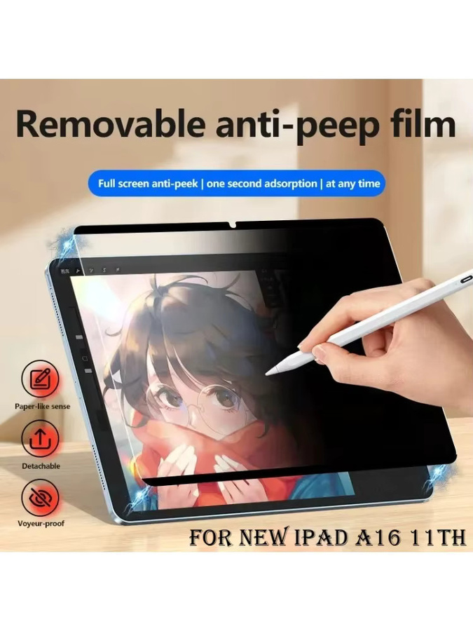 Magnetische Sichtschutzfolie für Apple iPad Pro, Air und Mini in Schwarz - Bild 7