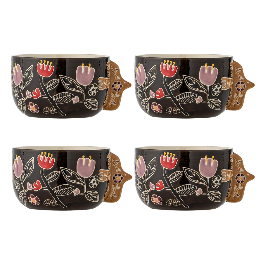 Bloomingville Keramikschalen Vivielle 4er-Set mehrfarbig - Bild 1