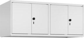 C+P Aufsatzschrank Classic PLUS in Weiß mit 4 Abteilen, Sicherheits-Drehriegel und Soft-Close-Türen, B/T/H: 120 x 50 x 50 cm - Bild 1
