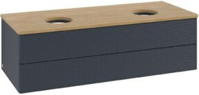 V&B Waschtischunterschrank Antao mit Frontstruktur in Eiche Honig, B/T/H: 120 x 36 x 50 cm - Bild 1