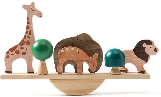 Binchi Outdoor Product Montessori Stapelspielzeug Waldhäuser Replikat, Holz, ab 0 Jahre - Bild 1