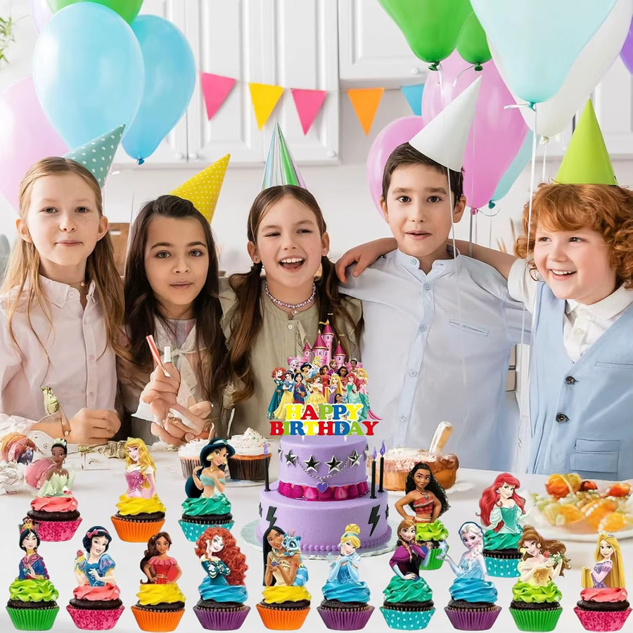 Disney Prinzessinnen-Kuchendekorations-Set, 31-teiliges Set, Prinzessinnen-Figuren - Bild 4