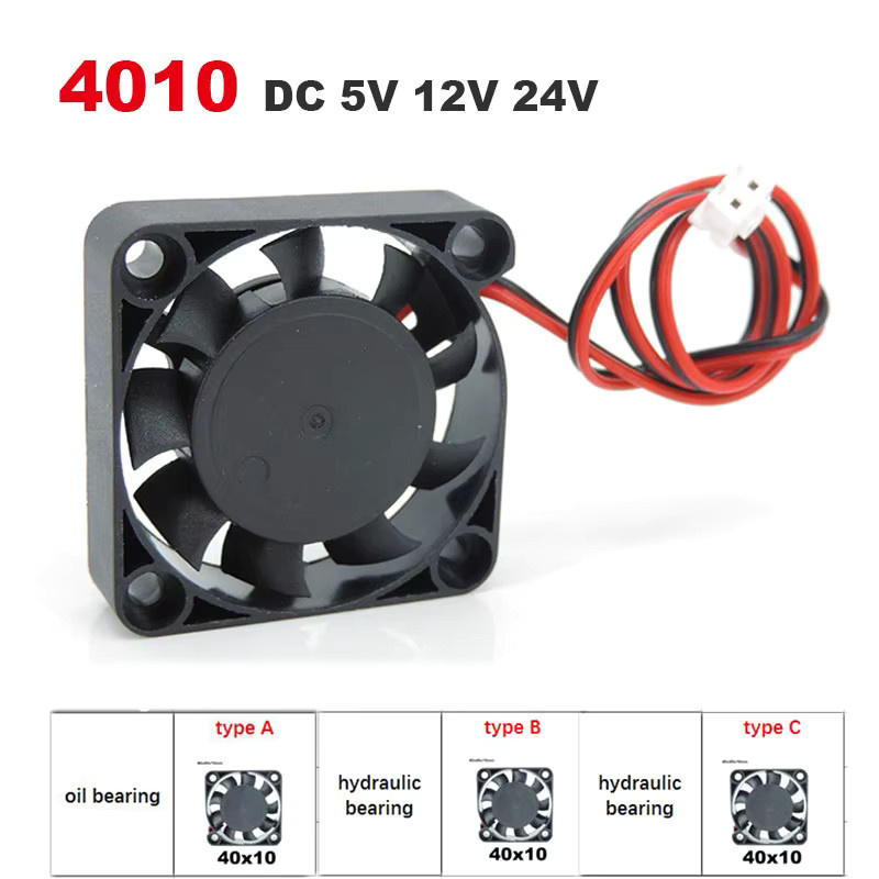 Gakaki Geräuscharmer bürstenloser Kühlventilator für 3D-Drucker, Farbe: Schwarz, B/T/H: 4,0 x 4,0 x 1,0 cm - Bild 2