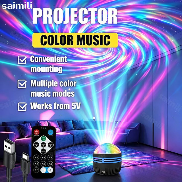 Shine-tale LED-Lichtprojektor RGB Sternenhimmel und Aurora Galaxie-Projektor als Nachtlicht in Multicolour für die Dekoration deines Kinderzimmers - Bild 1