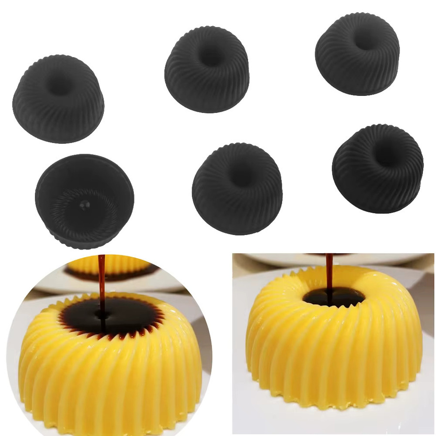 Meibum Silikonform in Rockform für Schokolade, Pudding und Chiffon-Kuchen, Schwarz - Bild 2
