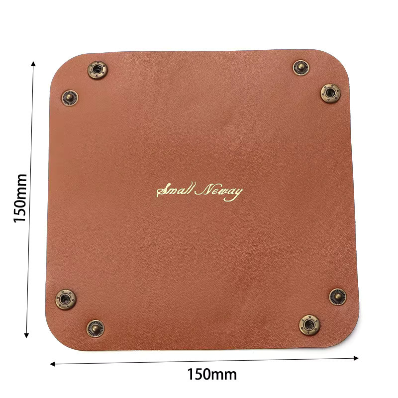 Louleur Nordic Aufbewahrungsbox aus PU-Leder in Gelb als Desktop-Organizer für Kosmetik, Schmuck und Schlüssel - Bild 2