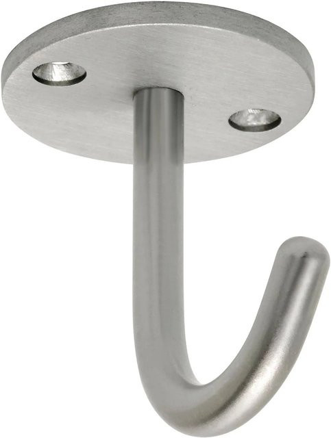 Simausrom Einfach-Haken Delta aus Edelstahl in Silber, gebürstet, B: 7,1 cm, H: 5,9 cm - Bild 1