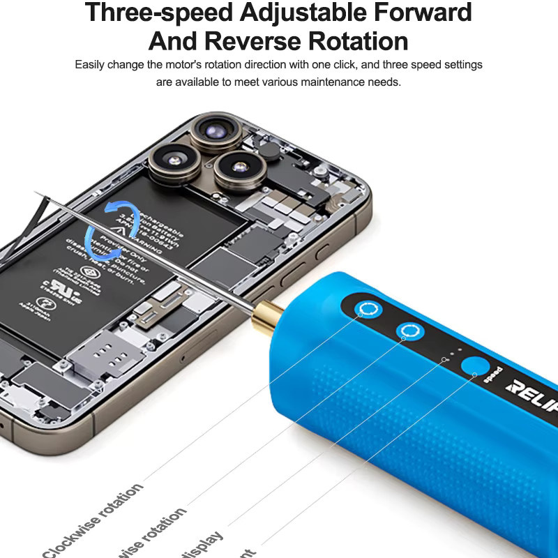 RELIFE LG1 Smart OCA Klebstoffentferner-Maschine Set in Blau inklusive Antistatik-Handschuhen und Staubfreien Reinigungstüchern für die Handy-Bildschirmreparatur - Bild 2
