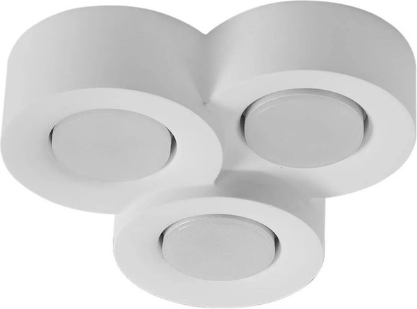 Lindby Deckenlampe Levia 3-flammig in Weiß aus Keramik mit GX53 Fassung für Wohnzimmer und Schlafzimmer
