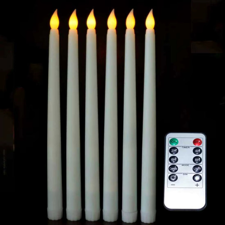 Zabicat LED-Spitzkerzen Set mit Fernbedienung und Timer in Schwarz und Weiß für Weihnachten und Halloween - Bild 4