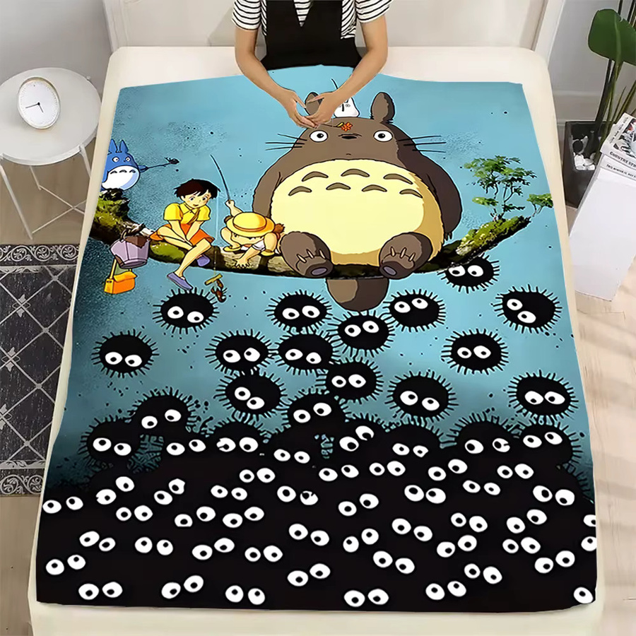 Potdemiel 3D T-Totoro Cartoon Plüschdecke aus Flanell in Multicolour - Bild 2