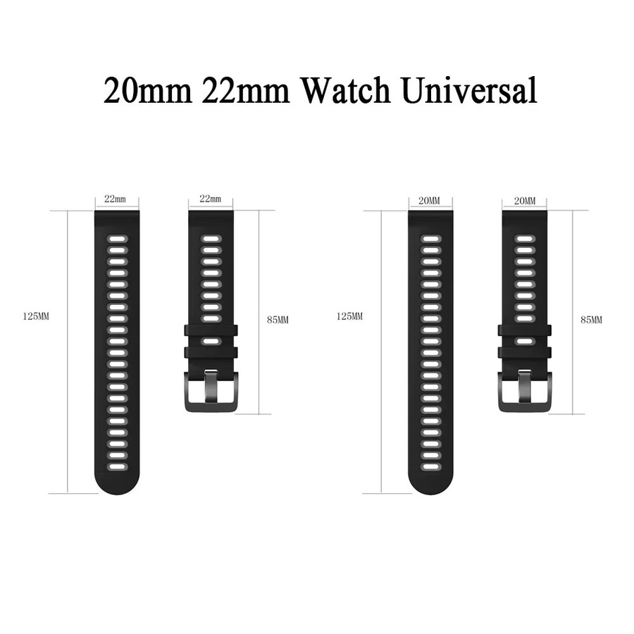 CHIICSMART Uhrenarmband Silikon, Schwarz, Unisex - Bild 3